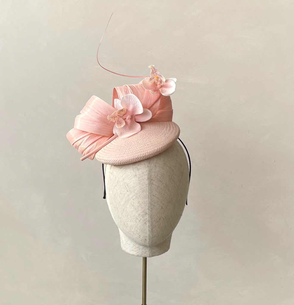 Margot Pale Pink Silk Abaca Headpiece