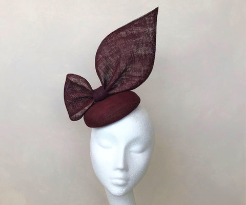 Bespoke Burgundy Oversized Bow Headpiece