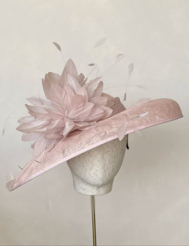 Claudia Pale Pink Wide Brimmed Hat