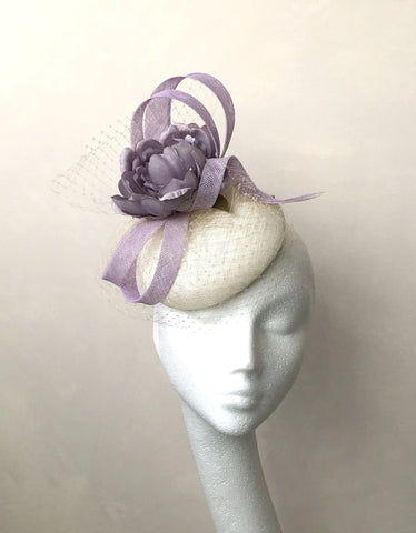 Isla Floral Lilac and Ivory Headpiece