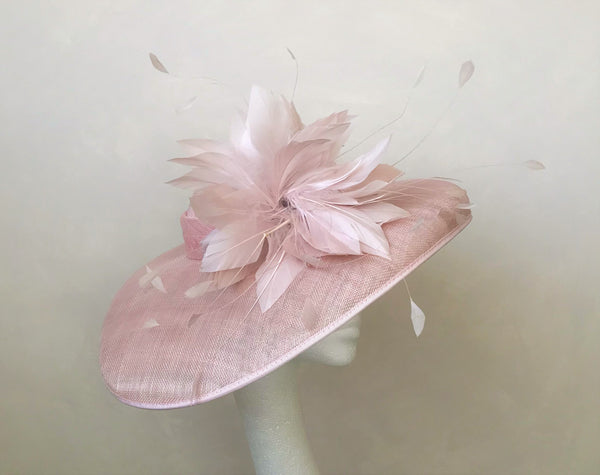 Claudia Pale Pink Wide Brimmed Hat