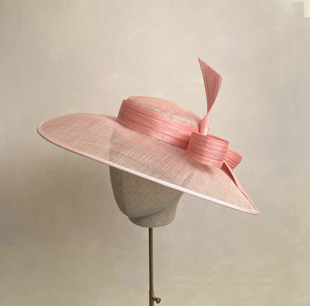 Pale Pink Boater Headpiece