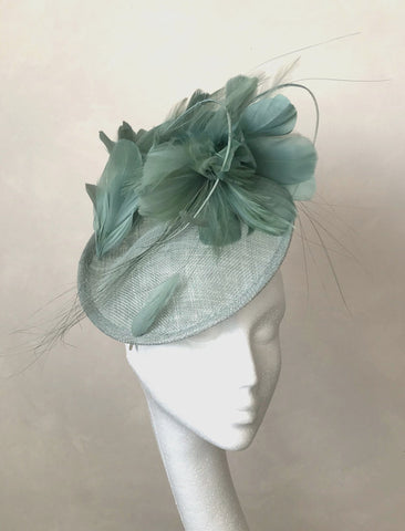 Stella Pale Green Feather Headpiece