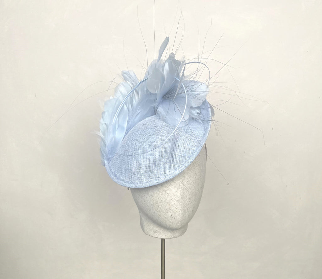 Pale Blue Stella Feather Headpiece