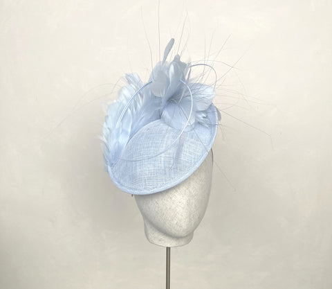 Pale Blue Stella Feather Headpiece