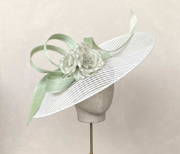 Madeleine Ivory & Pale Green Slice Headpiece