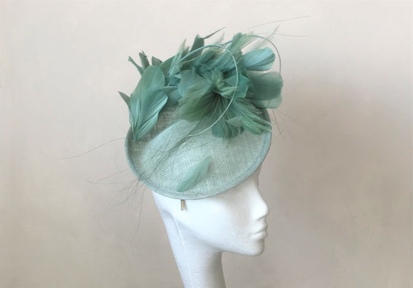 Stella Pale Green Feather Headpiece