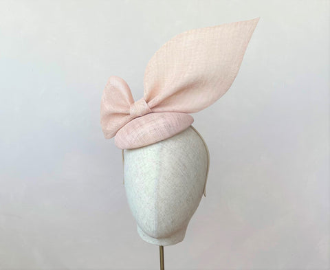 Bespoke Nude Pink Oversized Bow Headpiece