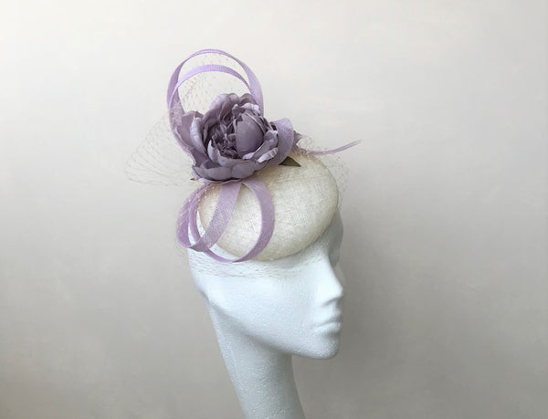 Isla Floral Lilac and Ivory Headpiece