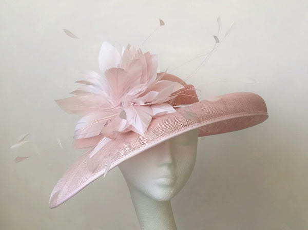 Claudia Pale Pink Wide Brimmed Hat