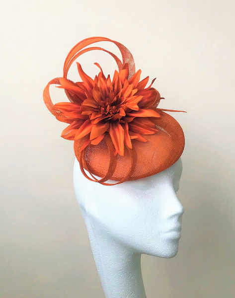 Isla Orange Floral Headpiece