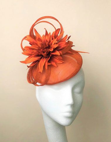 Isla Orange Floral Headpiece