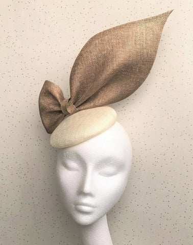 Diana Gold and Ivory Bow Headpiece