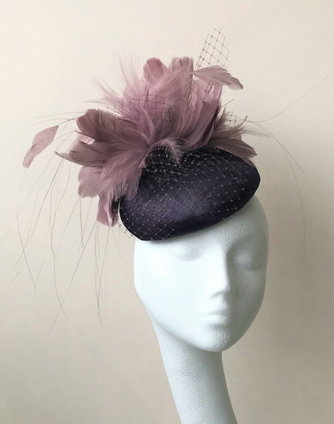 Cora Purple Feathered Headpiece