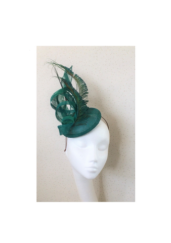 Emerald Green Peacock Headpiece