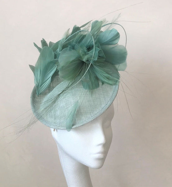 Stella Pale Green Feather Headpiece