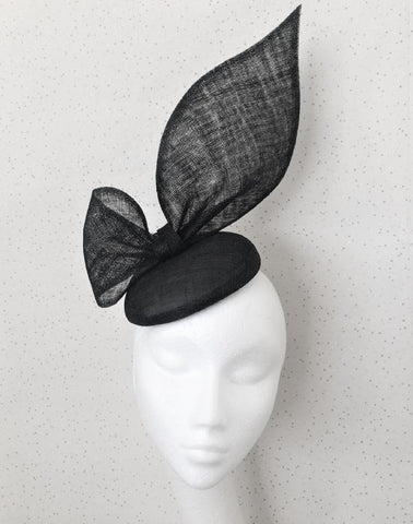 Diana Black Bow Headpiece